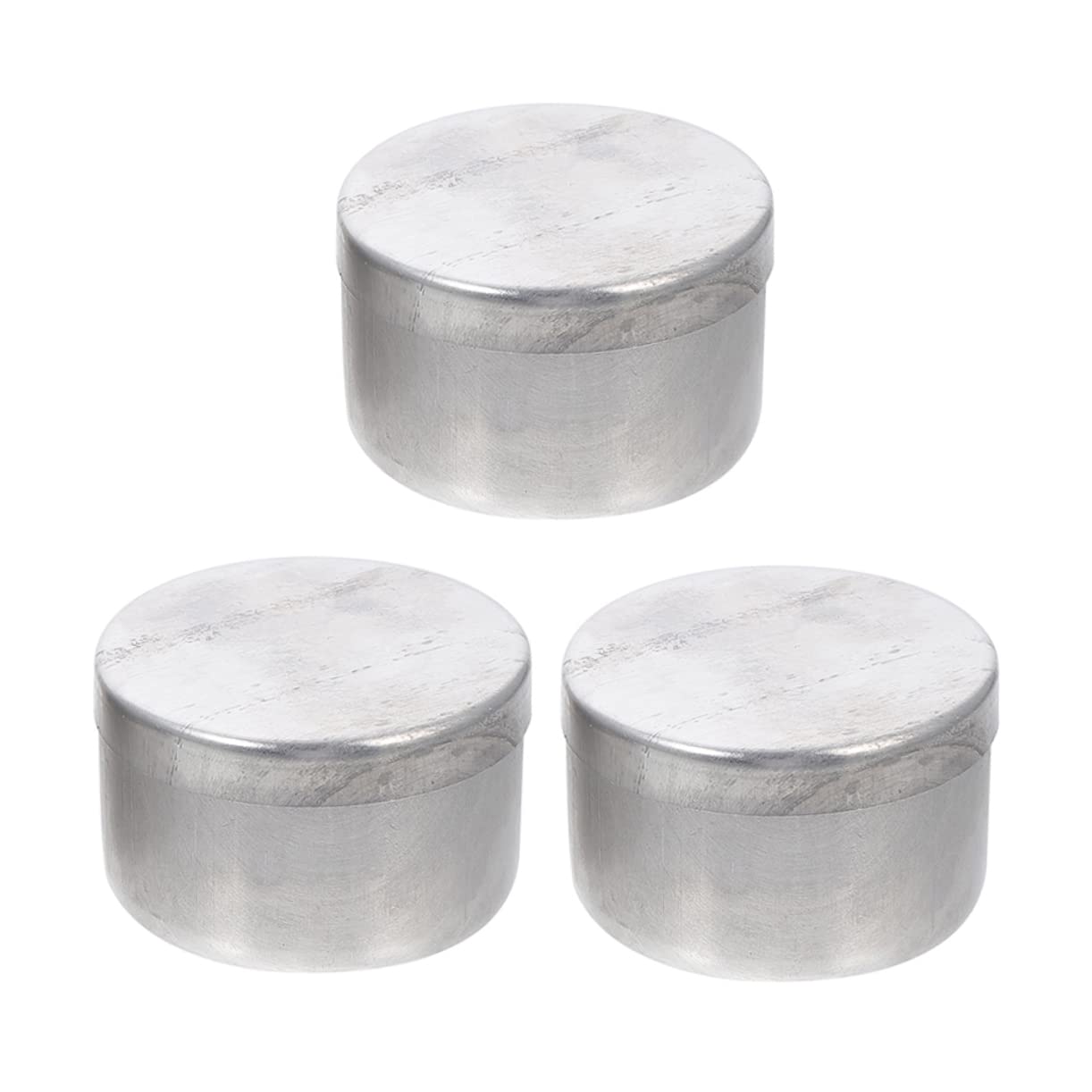 Veemoon 3pcs Aluminum Weighing Bottles Lab Scale Tray Aluminum Trays for Weighing Equipment Powder Scale Holder Safe Round Edge Design