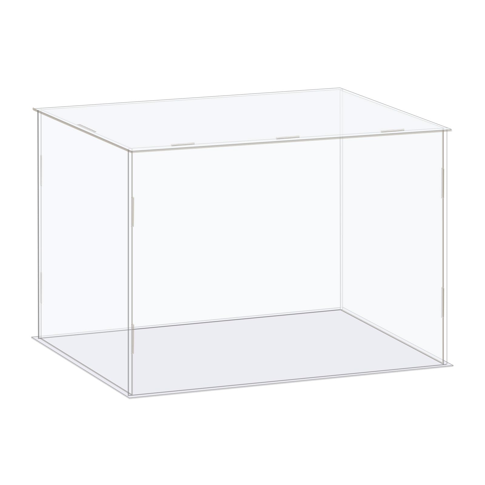 Muiltvoe Acrylic Display Case Box Clear Dustproof Protection Showcase 36x26x26cm for Collectibles Display