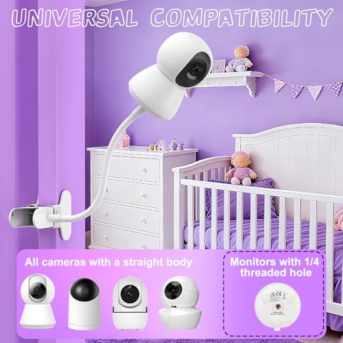 image for Vebiso 2025 Baby Monitor Mount - Universal Adjustable Monitor Flex Sta