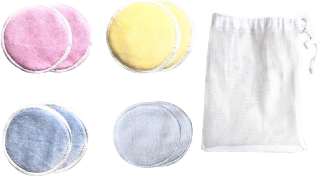 Reusable Makeup Remover Pads 8pcs Three Layer Velvet Cotton Rounds