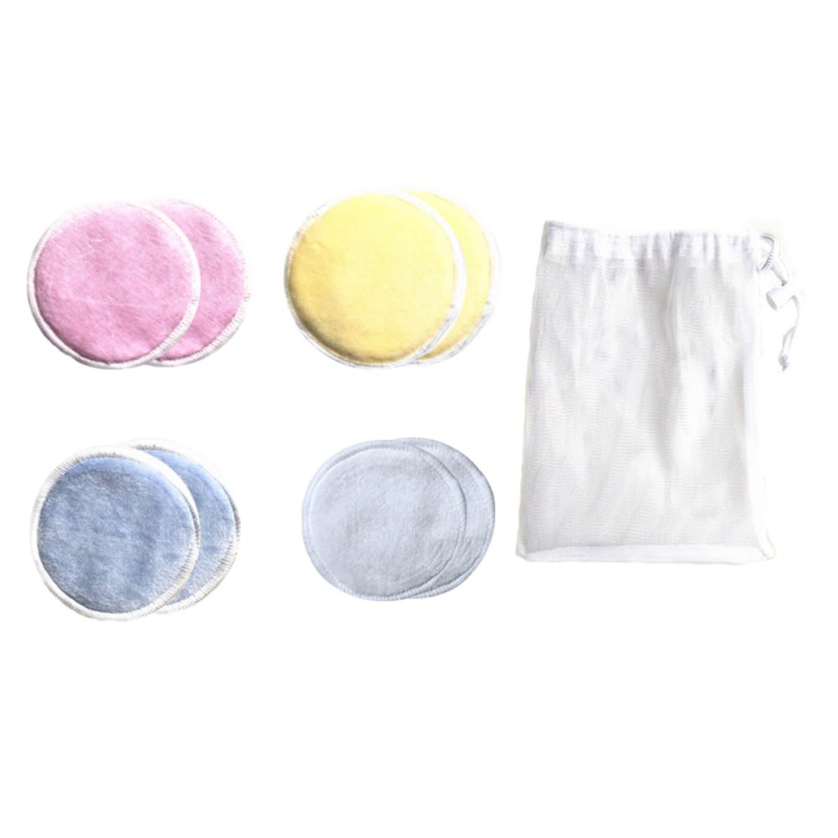 Washable Velvet Makeup Remover Pads Three Layer with Storage Bag 8pcs