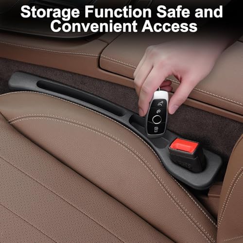 Image of XSKY Universal 2Pcs Car Seat Gap Filler Organizer | EVA Car Gap Pad with Buckle Base Fills Space Between Seat & Console | Car Phone Holder Gap Blocker for Cars, SUVs & Trucks Car Interior Accessories