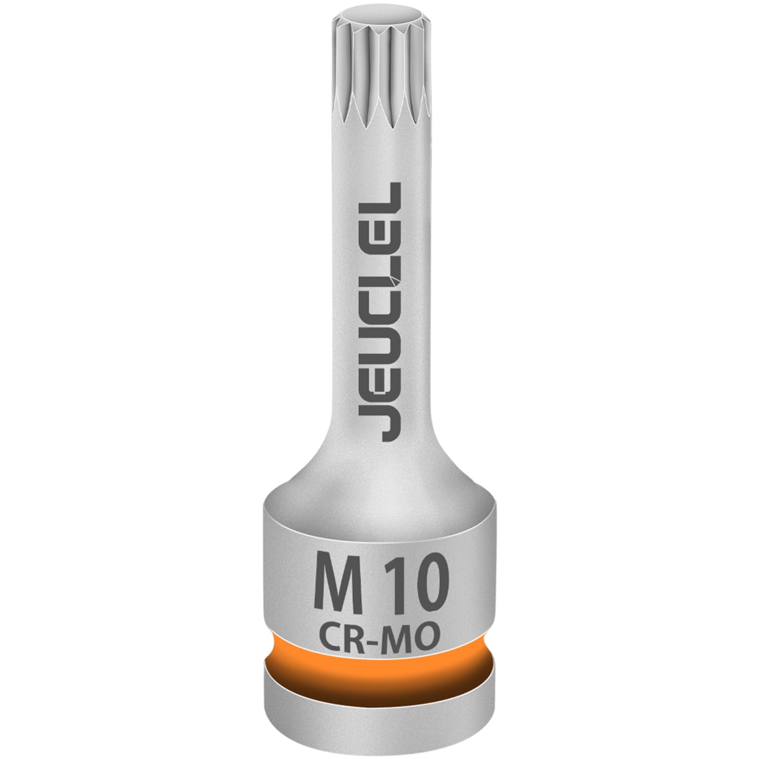 JEUCLEL M10 Triple Square Impact Spline Bit Socket, 10mm Metric 1/2-Inch Impact Drive Triple Square Socket, Cr-Mo Steel Lengthen Screwdriver Socket Adapter Use with Impact Drivers or Ratchets