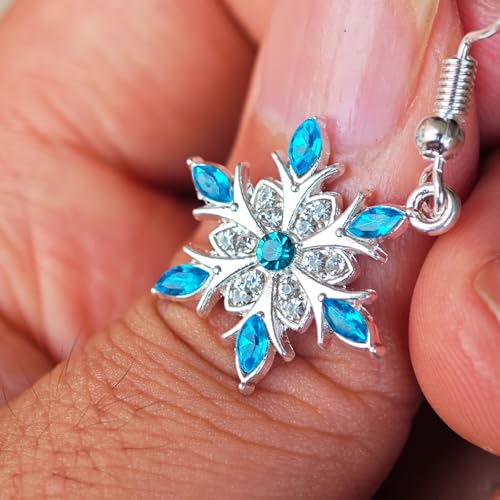 Christmas Snowflake Earrings Snowflake Dangle Drop Earring for Women or Girls Jewelry Gifts4
