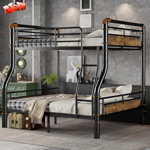Upgraded Version Thicken Metal Full XL Over Queen Bunk...