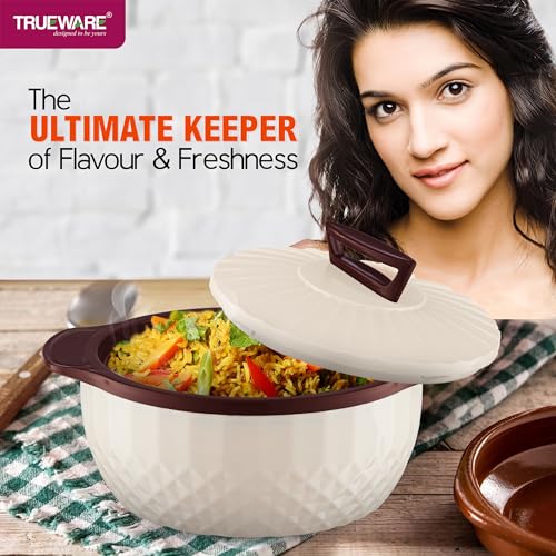 Image of Trueware Eternity Inner Steel Insulated 2500 ML Thermoware Casserole | BPA Free | Odour Proof | Food Grade | Easy to Carry | Serving | Curd Maker | Hot Pot