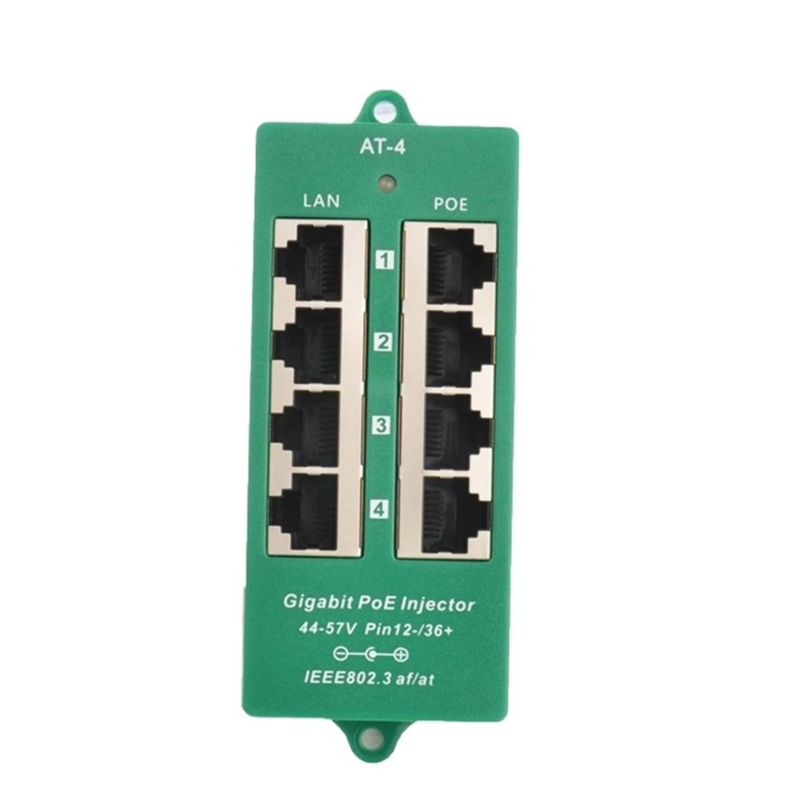 Injecteur Gigabit 802.3AT 4 ports 48 V 56 V PoE
