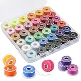 Doxiru 36-teiliges Nähmaschinen-Spulenset aus Kunststoff, sortierte Farben