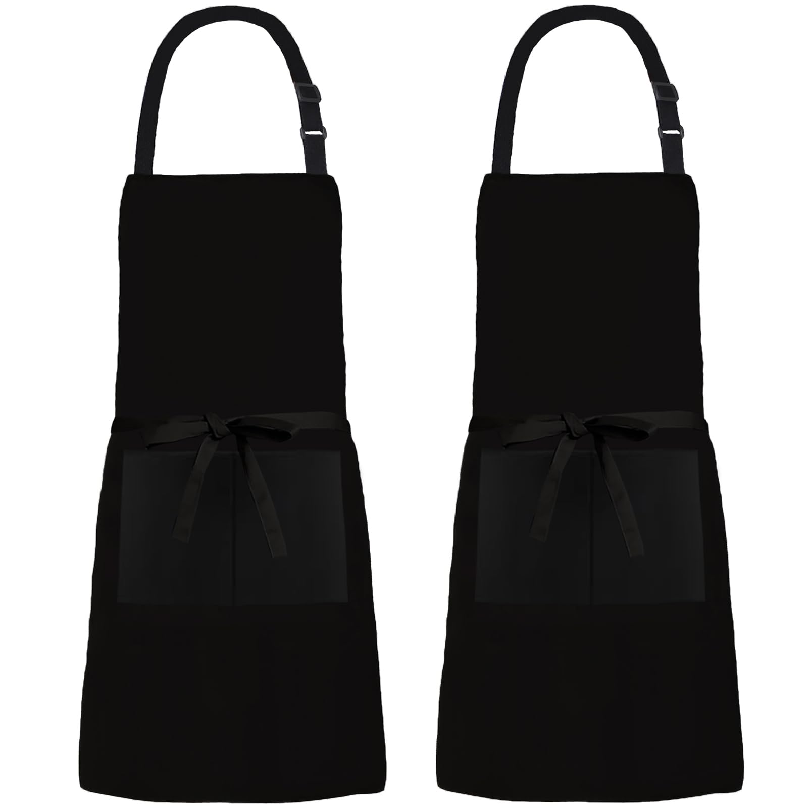 2 Pack Tabliers de Cuisine Etanche, Tablier Réglable avec Poches pour Femmes Hom