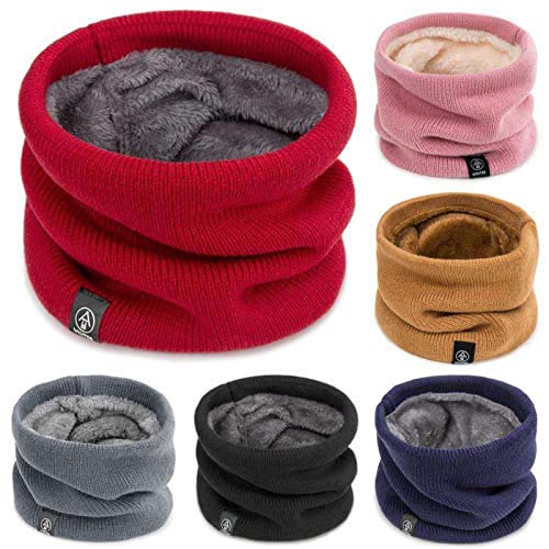 Bluelans Winter Neck Warmer Men Ski Neck Gaiter Face Scarf Women Fleece Scarf for Men Gaiter Mask Thick Windproof Scarves Khaki One Size4