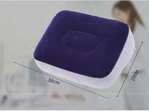 Miniatura 5 de Cojín portátil para reposapiés, 2 piezas, almohada de descanso de pies de viaje, almohada inflable para reposapiés, cojín de taburete para avión,