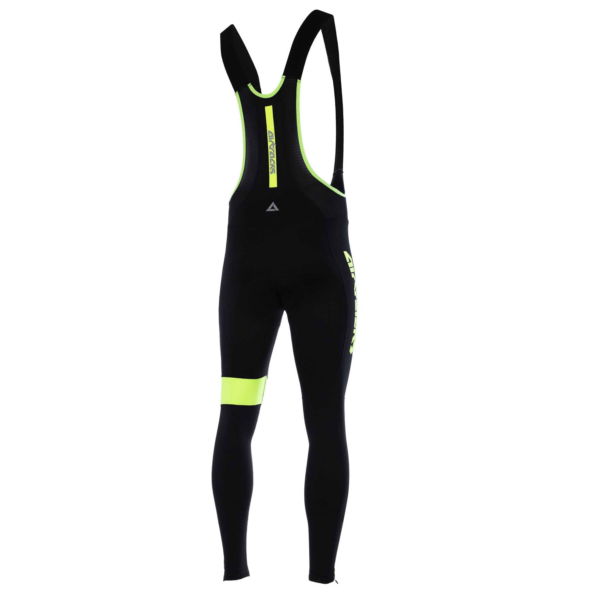 Airtracks Herren Winter Fahrradtrikot Set Pro Team II - Thermo Trägerhose Pro Team II - Thermo Fahrradtrikot Pro Team - optimal für Herbst - Winter