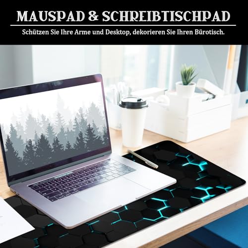 Tapis de souris science-fiction XL 80x30cm avec surface lisse noire