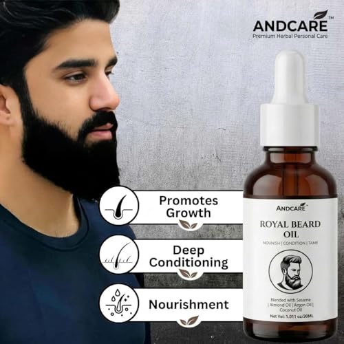 Image of Beard Oil for Men 30ml | Beard Growth for Patchy Beard No Itching & Dandruff, Thicker & Longer Beard | Non Sticky and Non Greasy Moustache Oil | All Beard Types