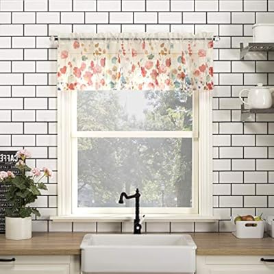 No. 918 Rosalind Watercolor Floral Semi-Sheer Rod Pocket