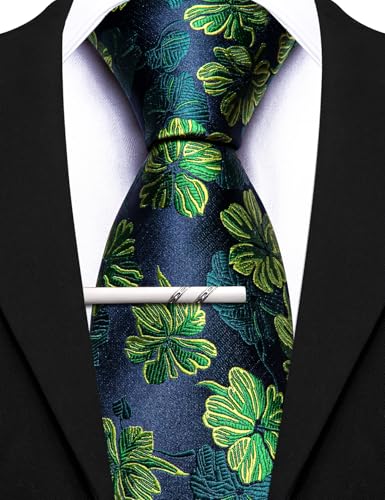 Image of Barry.Wang Mens 6 PCS Ties Silk Striped Paisley Check Necktie Silky Woven Wedding Business Party Ties