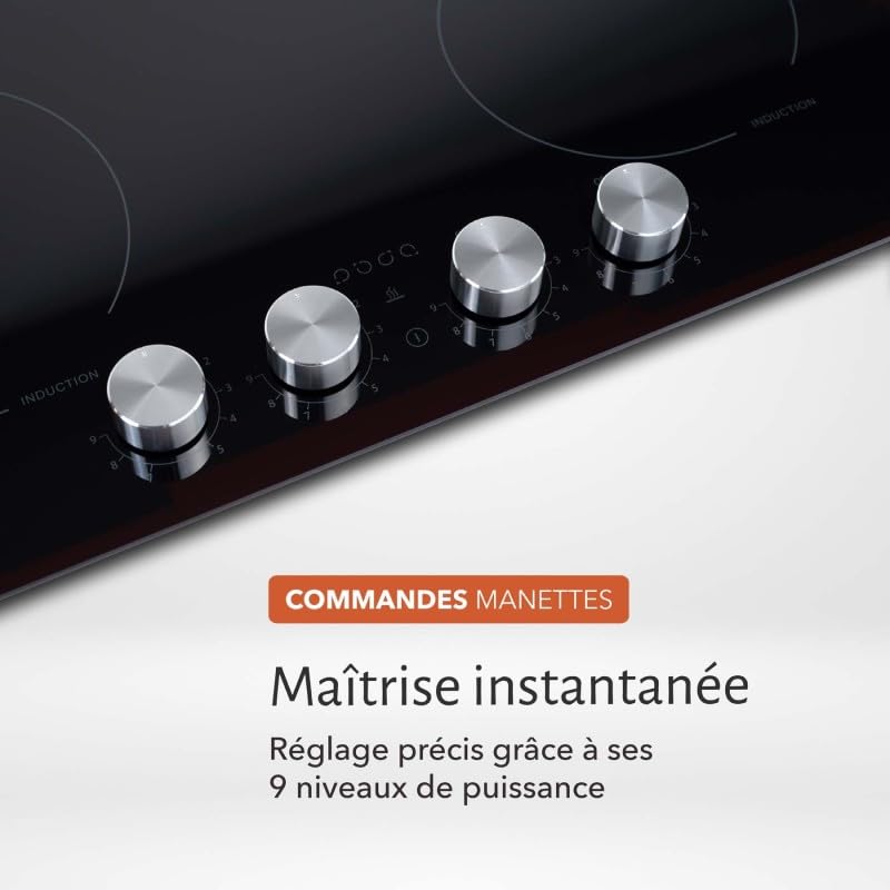BELDEKO Plaque Induction 4 Feux 6000W Manettes 59 cm - Marque Française