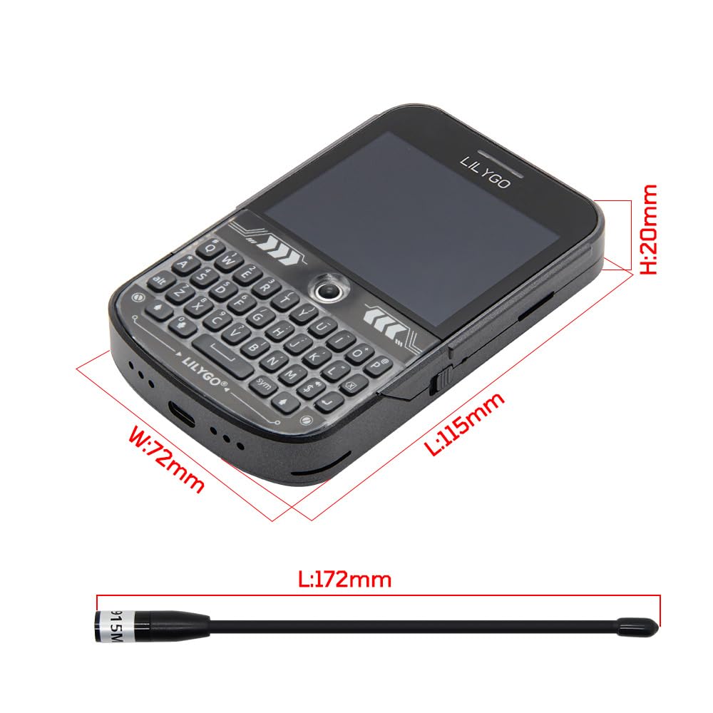 LILYGO T-Deck Plus ESP32-S3 LORA-89 SX1262 GPS Clavier noir Écran 2,8" TTGO Carte de développement Antenne externe Sangle ABS