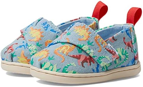 TOMS Boy's Alpargata Loafer Flat, Pastel Blue Dinos, 6 Toddler | Image 3
