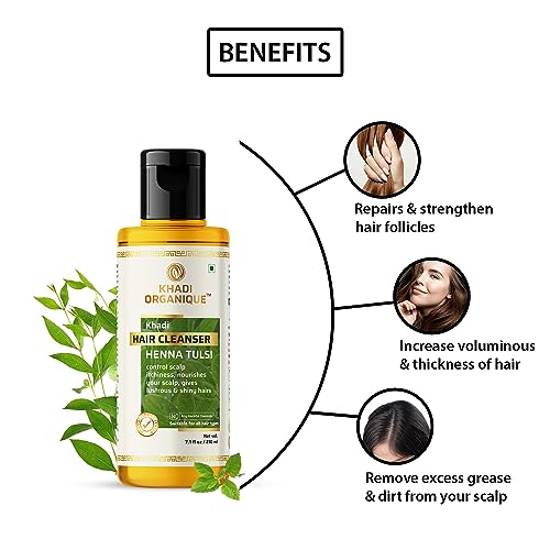 Image of Khadi Organique Henna Tulsi Hair Cleanser (Shampoo) Pack Of 1