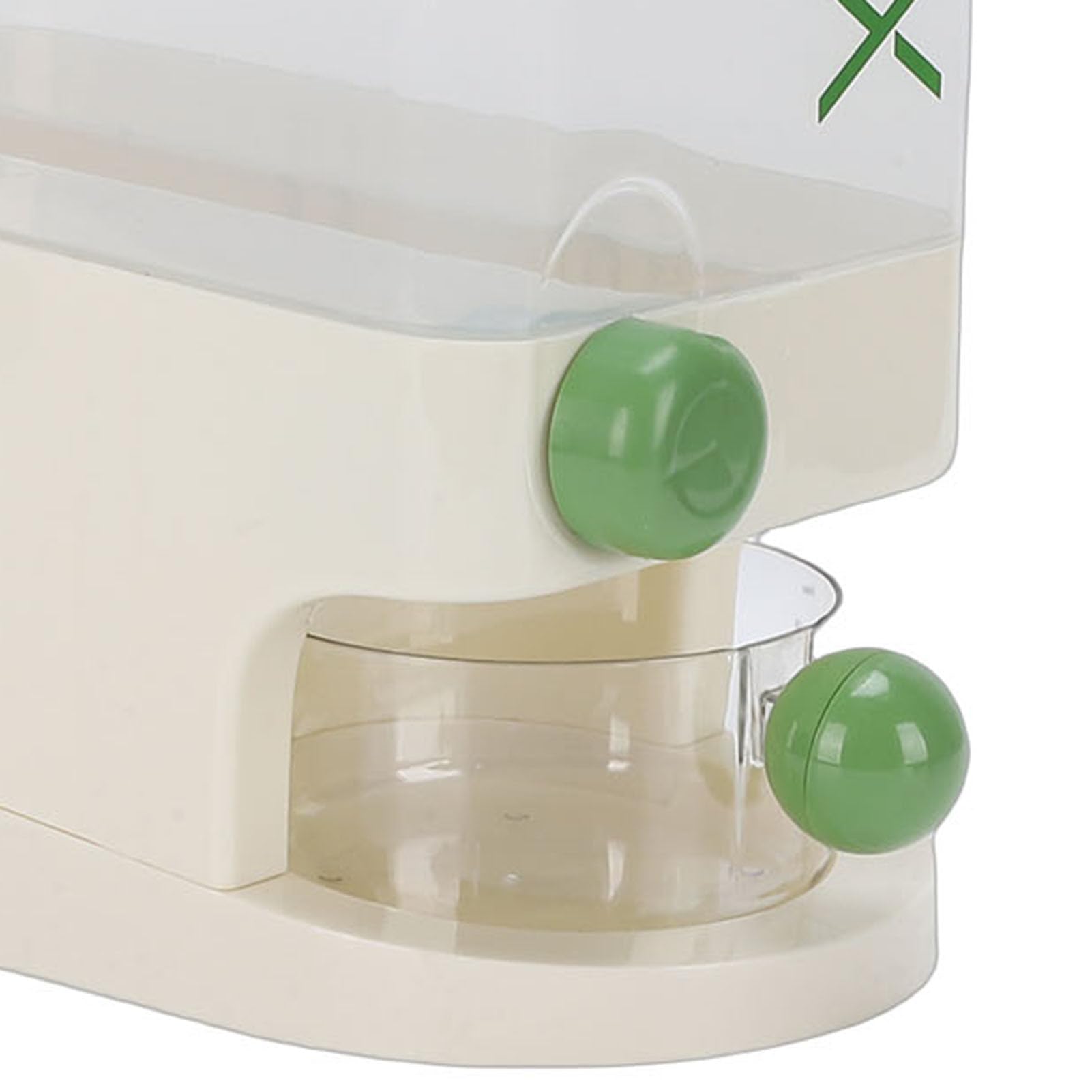 Dispenser per Riso, Contenitore Ermetico per la Conservazione del Riso di Grande capacità, Dispenser per Cereali Salvaspazio, Secchio per Cereali per Dispensa della Domestica (GREEN)