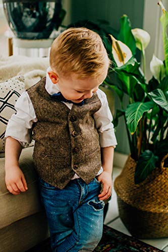 Born to Love Vest for Baby Toddler Kids Ring Bearer Pageboy Wedding Formal Herringbone Outfit4