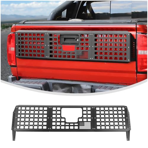 Linskip Tailgate Bed Molle Expansion Panel Compatible with 2015-2022 Chevy Colorado & GMC Canyon, Rear Gate MOLLE Racks, Cargo Carrier Tool Organizer, Exterior Accessories