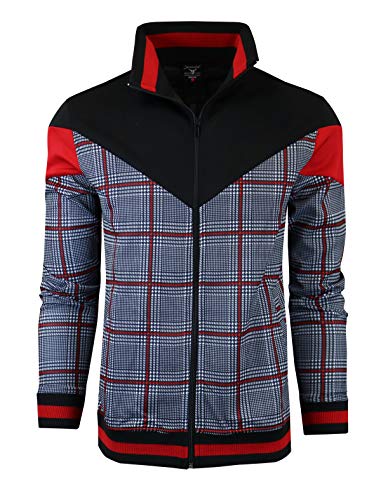 Image of SCREENSHOT-TRACK JACKET Mens Urban Hip Hop Premium Track Jacket - Slim Fit Side Taping Sportswear Urbanwear Streetwear Top