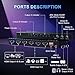 4K 60Hz HDMI Matrix 4x2, PORTTA 4 in 2 Out Switch Splitter with Toslink 3.5mm Audio Extractor, ARC, 16 EDID Modes, 4K Downscale, and IR Remote Support HDMI 2.0b HDCP 2.3/2.2 HDR 3D