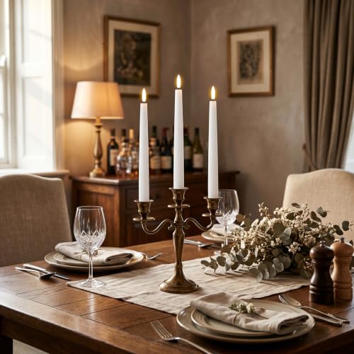 Image of GenSwin Rechargeable Flameless LED Taper Candles Battery Operated Remote