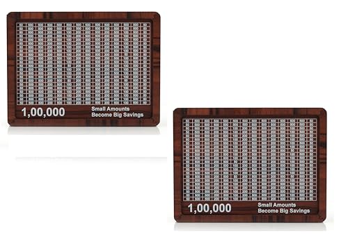 Image of Wooden Money Box with Savings Tracker | 1 Lakh Goal Piggy Bank for Kids & Adults | Cash Collection Bank with Savings Chart | 100000 Gullak for Financial Savings Habit (Money-Box-2)
