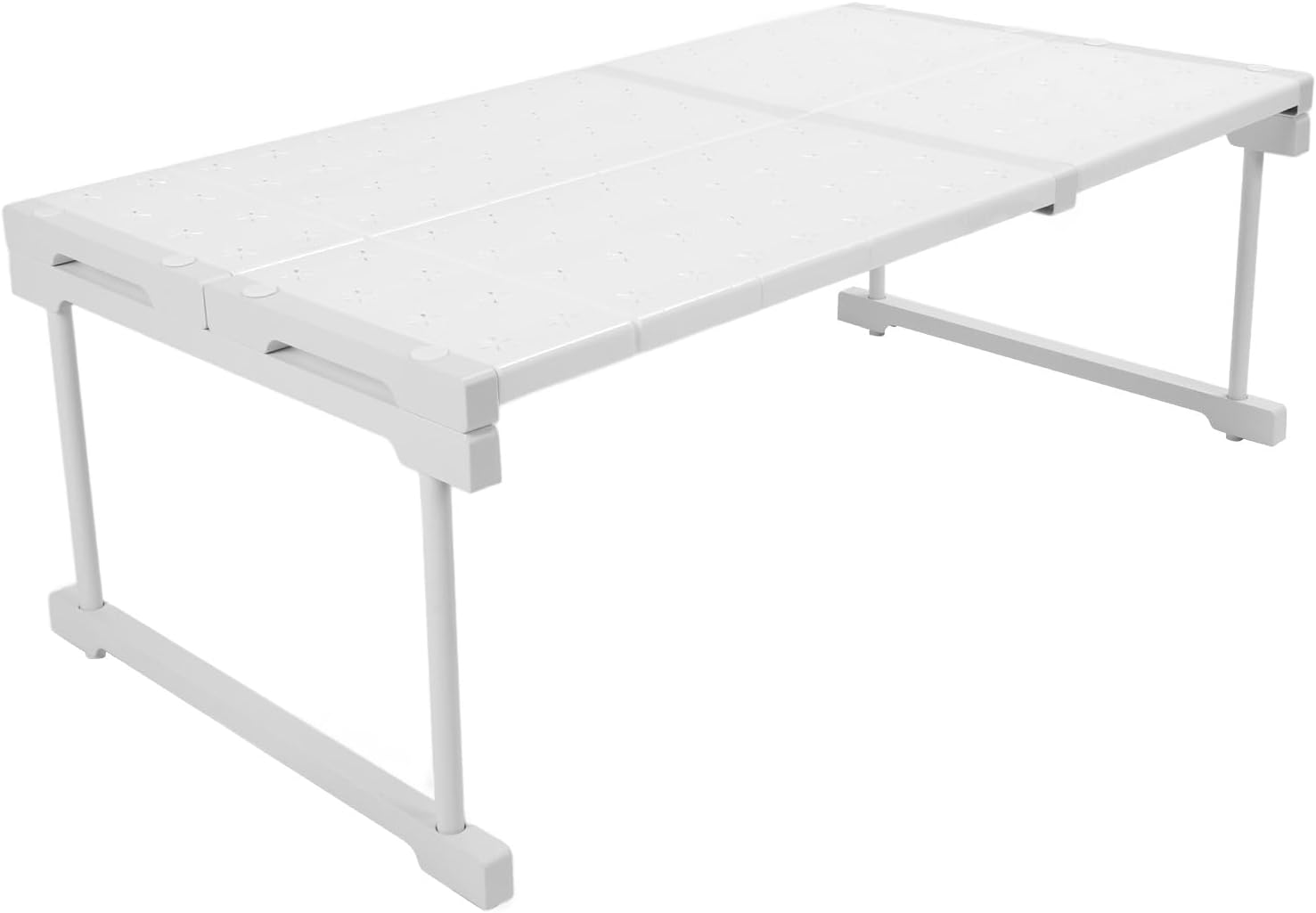 FILFEEL Expandable Closet Shelf, Carbon Steel Stackable, Closet Storage Shelving Rack Cabinet Organizer Riser for Kitchen Bathroom Cupboard Width 48cm, Made from Premium (Length 67-88cm