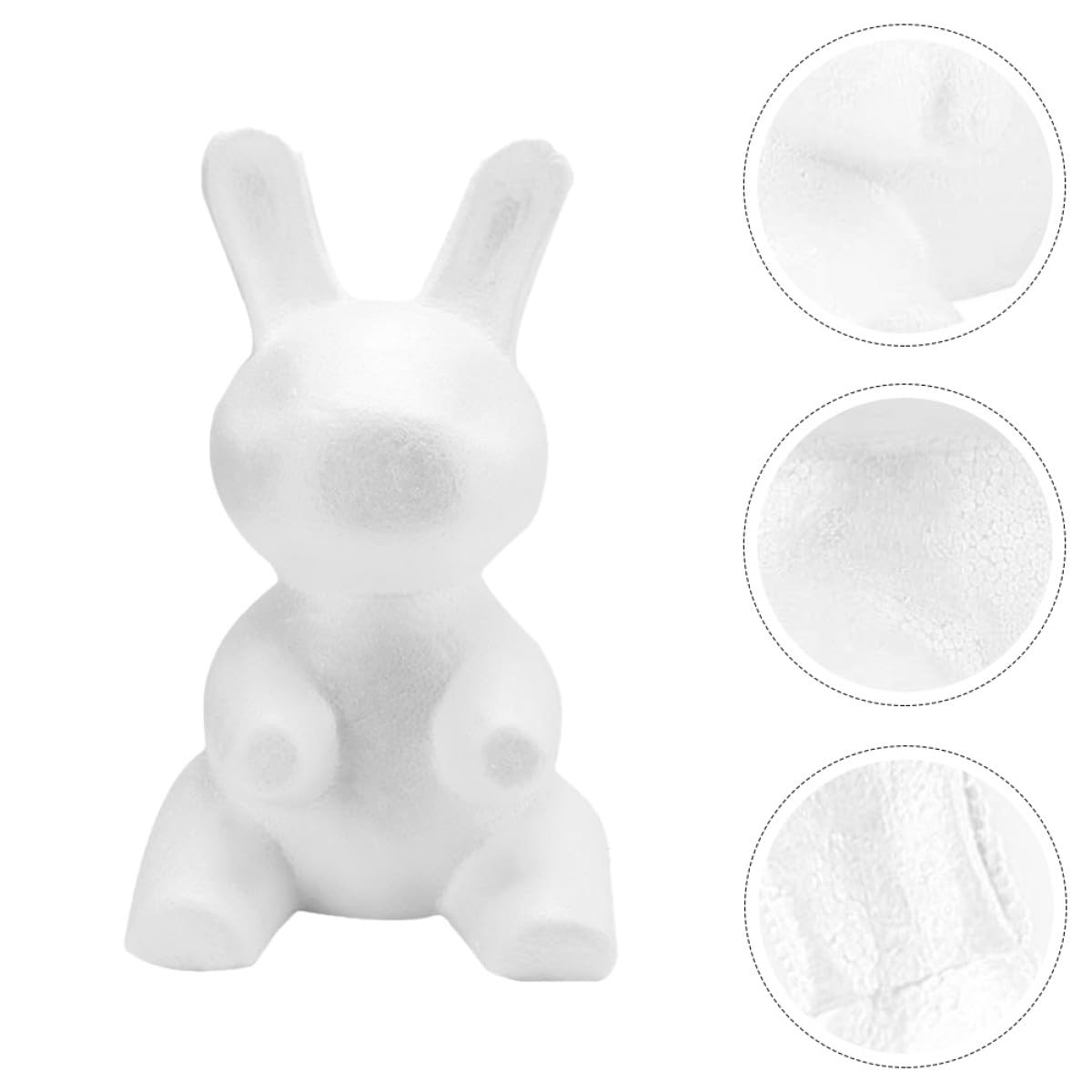 FOMIYES Moule Lapin Blanc en Mousse pour DIY, Modélisation Facile à Découper, Résistant, pour Décoration de Fête de Mariage et Compositions de Fleurs