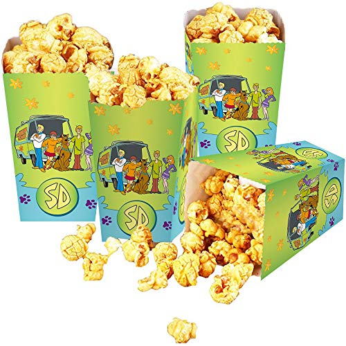 20 PCS Scooby Doo Party Bags - Scooby Doo Party Favor Popcorn Boxes for Scooby Doo Party Supplies
