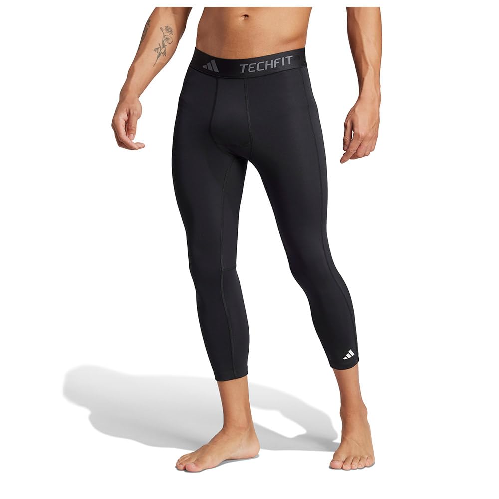 adidas Men's Techfit Compression Training 3/4 Tights Tights, black, XXL
