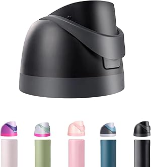 Replacement Lid for Owala Free sip,One Button Top Replacement,BPA-Free Leakproof School Sports Water Bottle Lid Cap Replacement Compatible with Owala 24oz 32oz 40oz 16oz (Black)