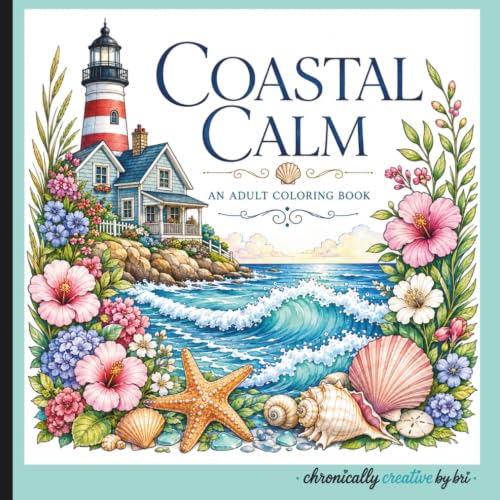 Coastal Calm: Adult Coloring Book Featuring Relaxing Beach, Ocean & Tropical Scenes for Stress Relief image 2