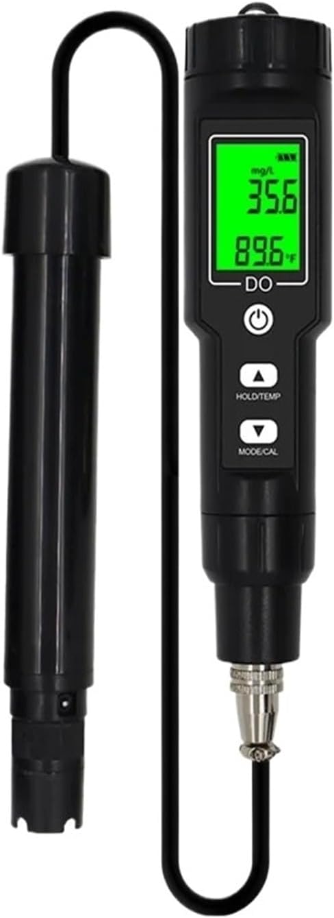 DO9100 Dissolved Oxygen Analyzer, Backlight Dissolved Oxygen Meter 0.0-40.0 M-g/L A-TC DO Meter Oxygen Concentration Detector