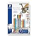 Produktbild STAEDTLER 61 SET1MZP Kreativset Mut zur Pause (ergonomischer Dreikantschaft, Kartonetui mit Buntstiften, Finelinern und Fasermalern inklusive Schreibblock mit Mandala-Flächen)