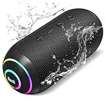 RIENOK Bluetooth Speaker 40W 5200mAh Wireless Portable Waterproof Speaker with Tweeter & Woofer, 30H Playtime, IPX7, Bluetooth 5.3, TF Card, Stereo Pairing, for Home Garden Party Camping Travel