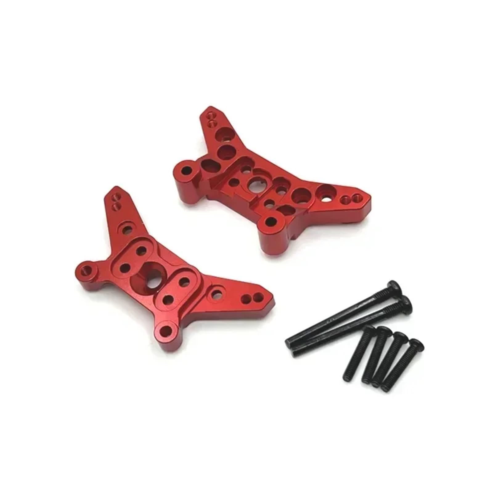 Accesorios Rc Para MJX 14209 14210 1/14 Soportes Metálicos Delanteros Traseros Amortiguadores Accesorios Coches Teledirigidos Piezas Recambio Mejoradas(Red)