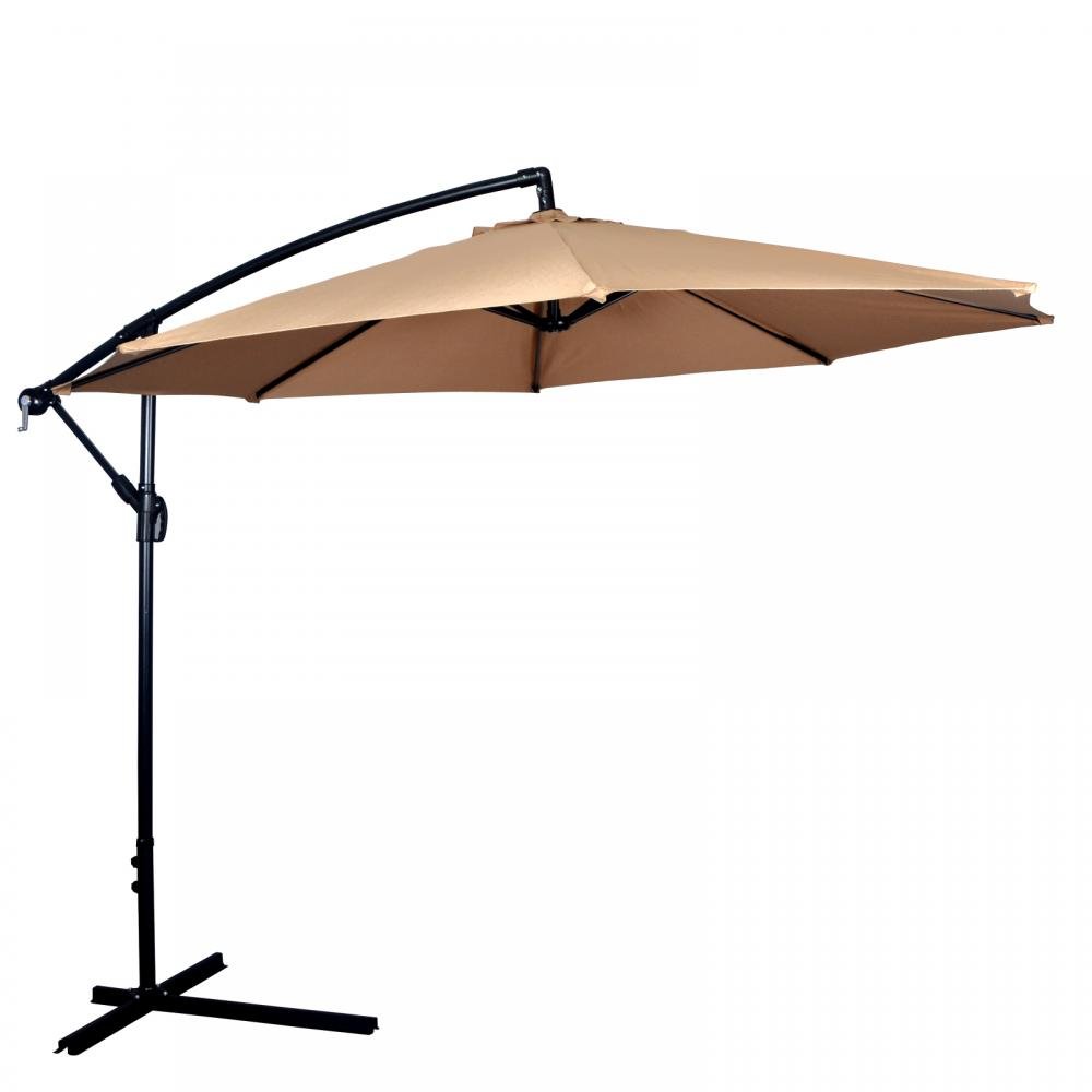Patio Umbrella Offset 10' Hanging Umbrella Outdoor Market Umbrella D10 Patio, Lawn & Garden