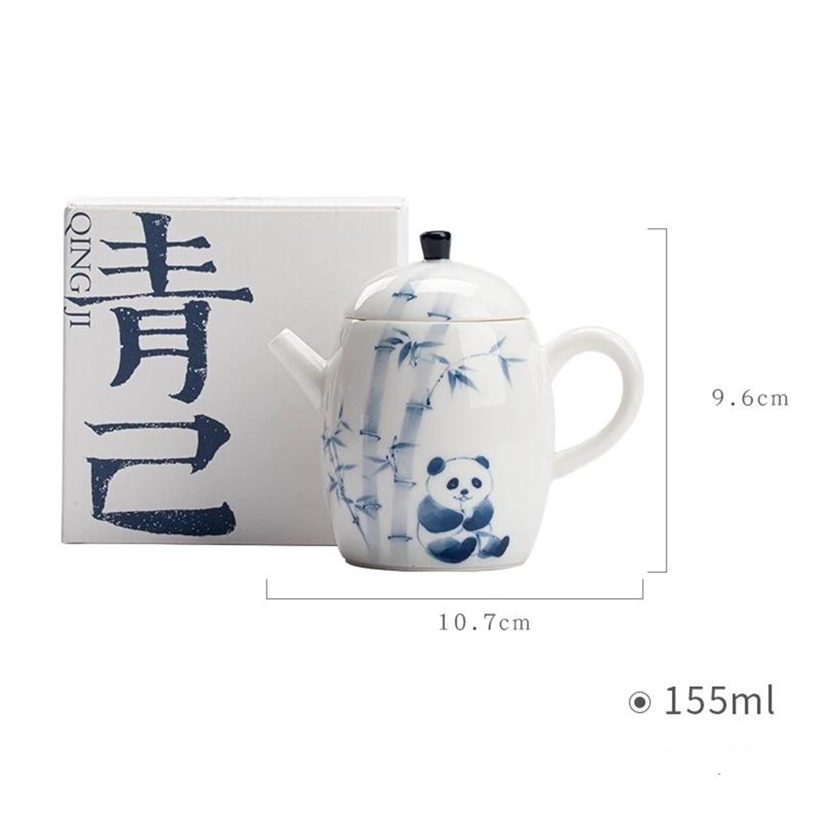 Zestaw do popołudniowej herbaty Zestaw do popołudniowej herbaty Mleko Oolong Herbata Guan Yin Jaśmin Typ naczyń do herbaty Chiński ceramiczny czajnik Malowany ręcznie Panda Bambusowy czajniczek Zestaw