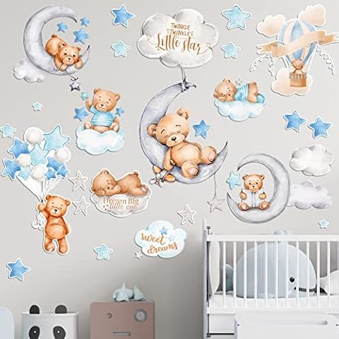 12 Sheet Bear Wall Decals Decor Cover