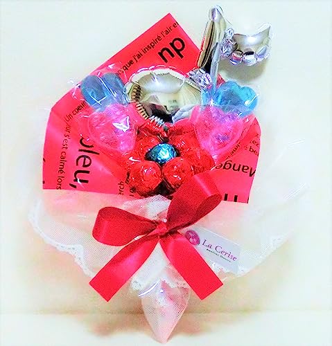 キャンディバルーンブーケ 音符 シルバー 手持ちSサイズ お菓子11個 詰め合わせ お菓子ブーケ 子供 プレゼント ピアノ ダンス 発表会 花束 プチギフト (レッド)