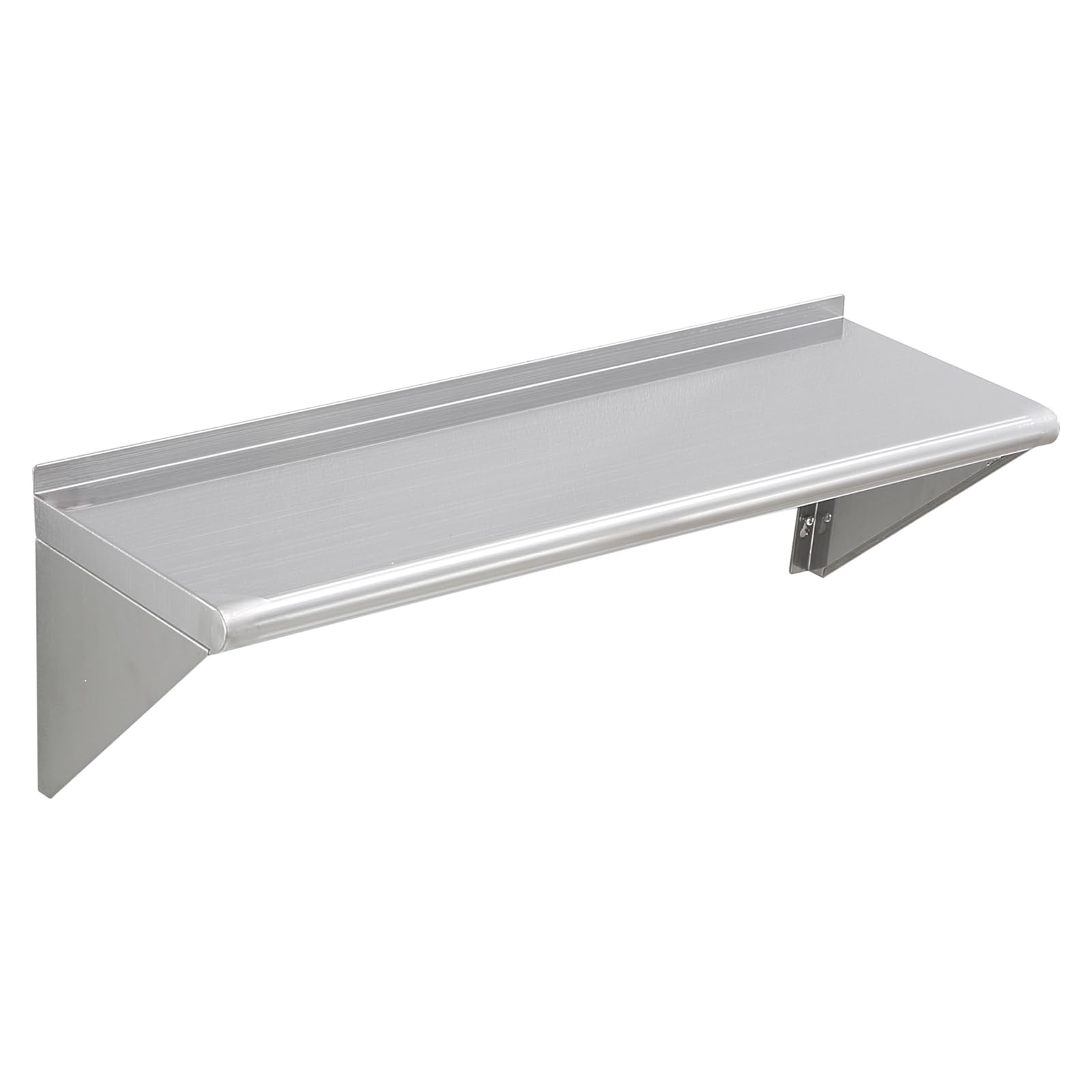 VEVOR Mensola da Parete in Acciaio Inox 915 x 305 x 63 mm Scaffale Murale per Cucina Bagno Soggiorno Capacità Carico Max. 113kg, Mensola da Parete Portaoggetti Portaspezie in Acciaio Inox per Cucina