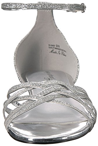 Easy Street Women's Tarrah Wedge Sandal, Silver Glitter, 8 M Us #TOP1