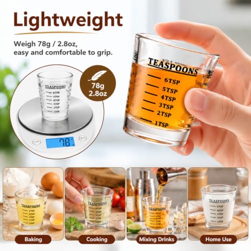 Vaso medidor de 1 onza con 4 escalas 6 medidas miniatura 4