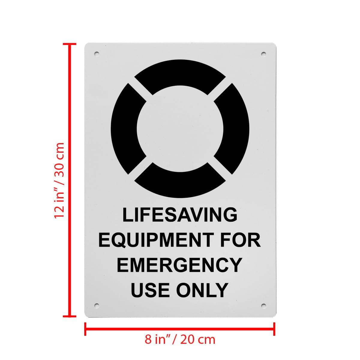 Lifesaving Equipment For Sign, 8.5 x 11 in