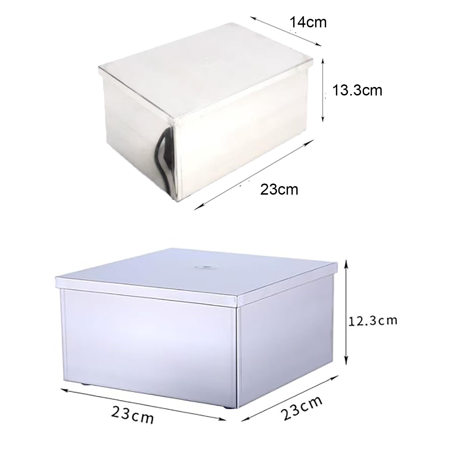 Algen-Trocknungsbox, Edelstahl-Mini-Behälter mit Heizlampen, einstellbare Temperatur für Nori, Sushi, Gemüse, 23 x 23 x 12,3 cm, einfach zu bedienen